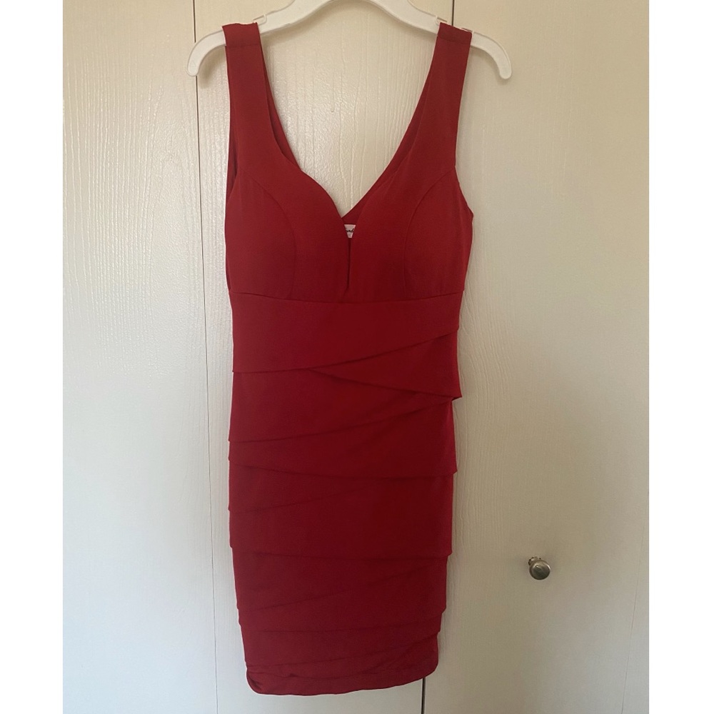 Red body con Dress
